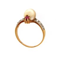 Anillo Goldside Mujer in Oro amarillo Rubino AN.GS0025